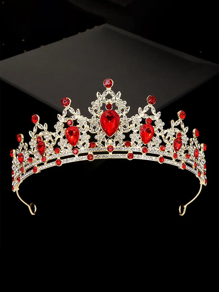 Vintage Medieval Baroque Magnificent Cosplay Crown SCARLET DARKNESS