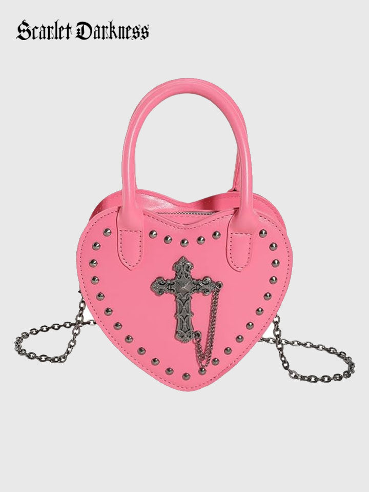 Gothic Punk Purse Bag Heart Shoulder bag SCARLET DARKNESS