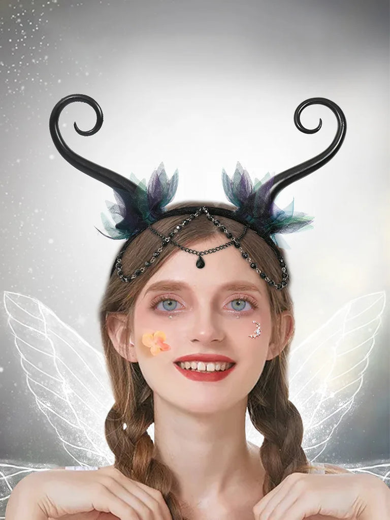 Fantasy Flower Fairy Tentacles Forest Headband SCARLET DARKNESS