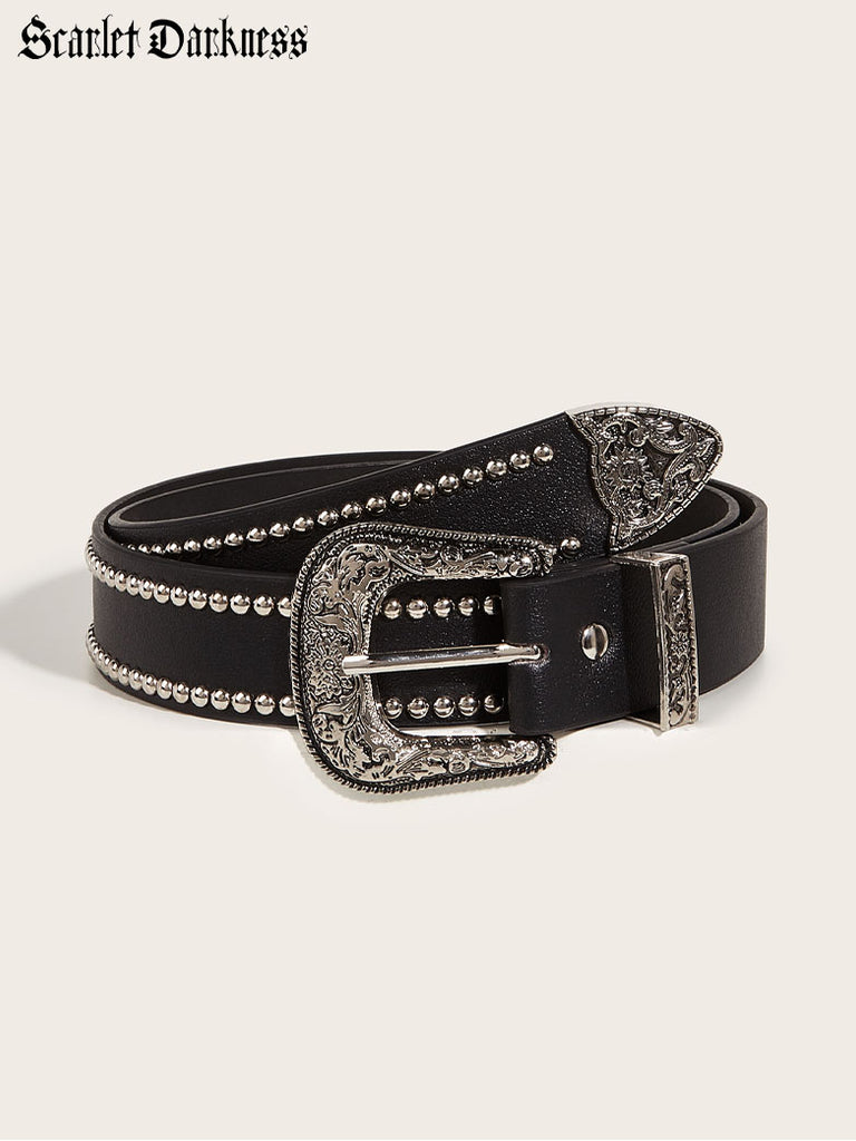 Studs SteamPunk Belt SCARLET DARKNESS