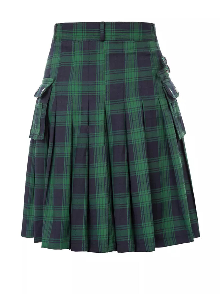 Scottish Mens Tartan Utility Kilt SCARLET DARKNESS