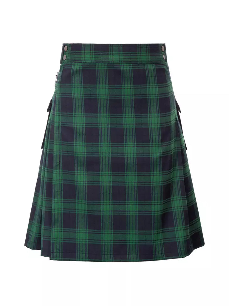 Scottish Mens Tartan Utility Kilt SCARLET DARKNESS