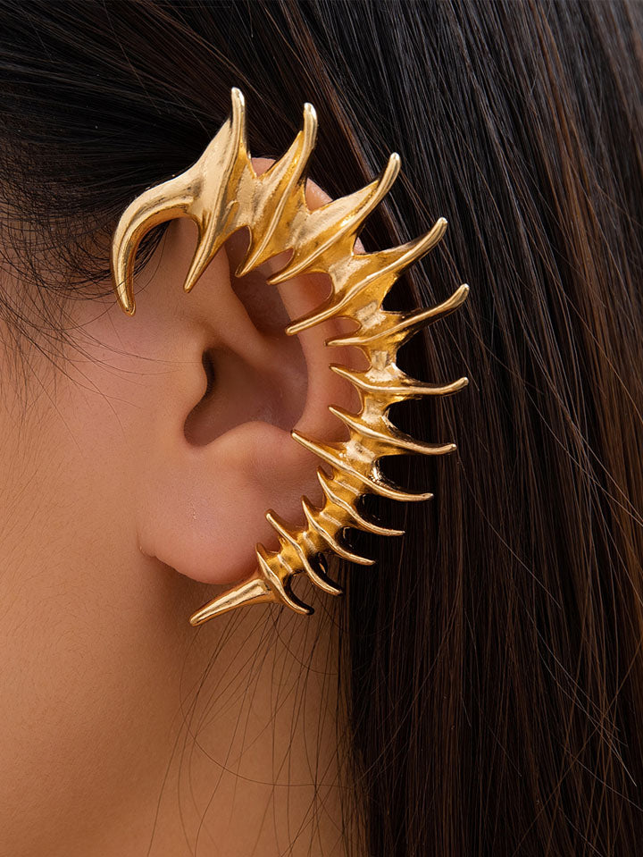 Punk Thorn Spine Bone Ear Clip One Piece SCARLET DARKNESS