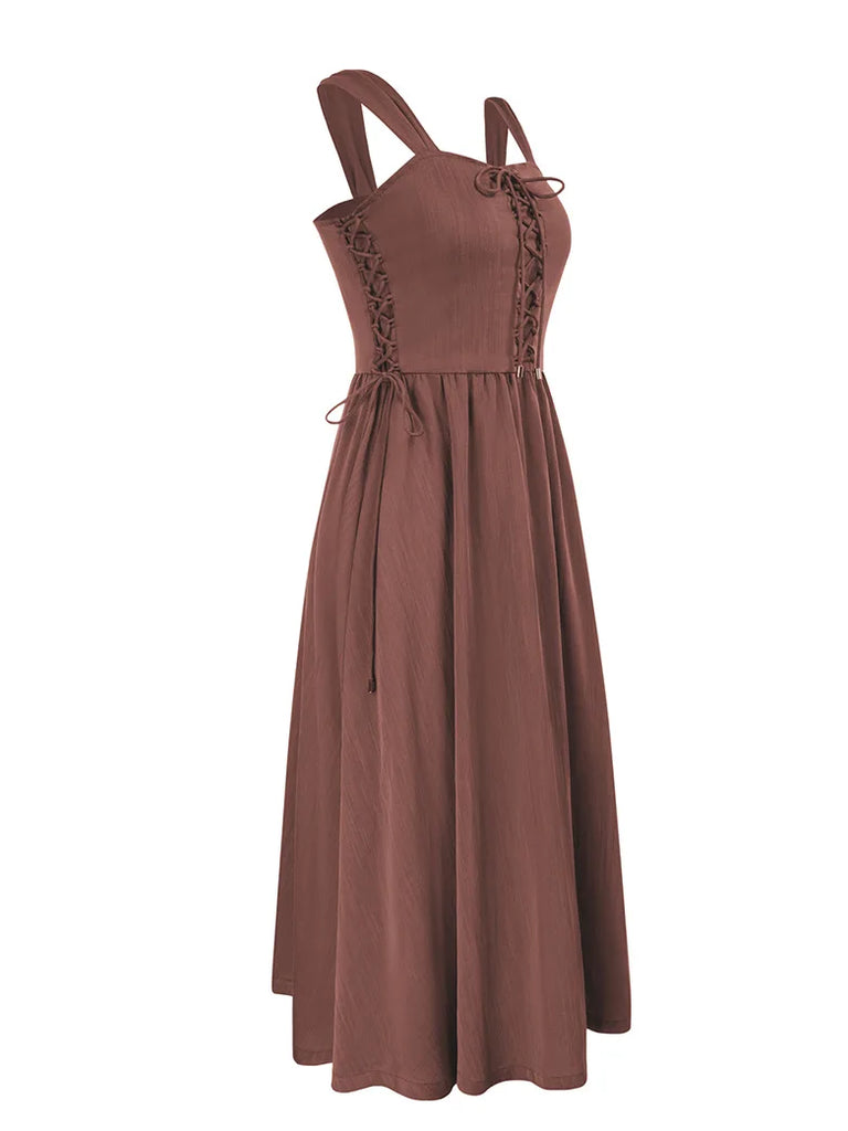 Scarlet Darkness Women Renaissance Summer Cottagecore Dress SCARLET DARKNESS