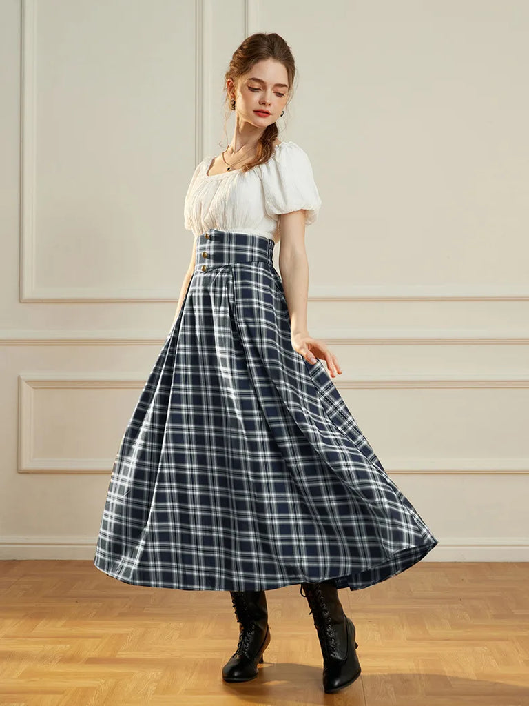 Women Victorian Fashion Swing Skirt Flared Long Maxi Skirt SCARLET DARKNESS