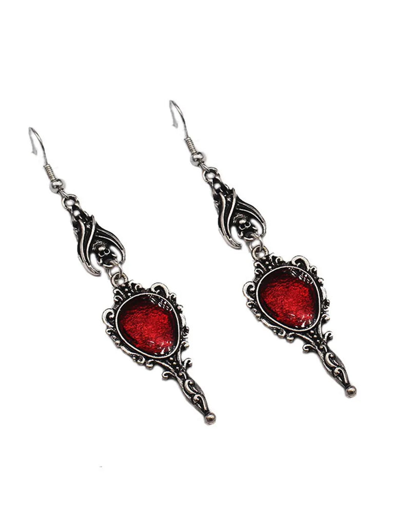 Miss Danger 's Thorn Gem Earrings SCARLET DARKNESS