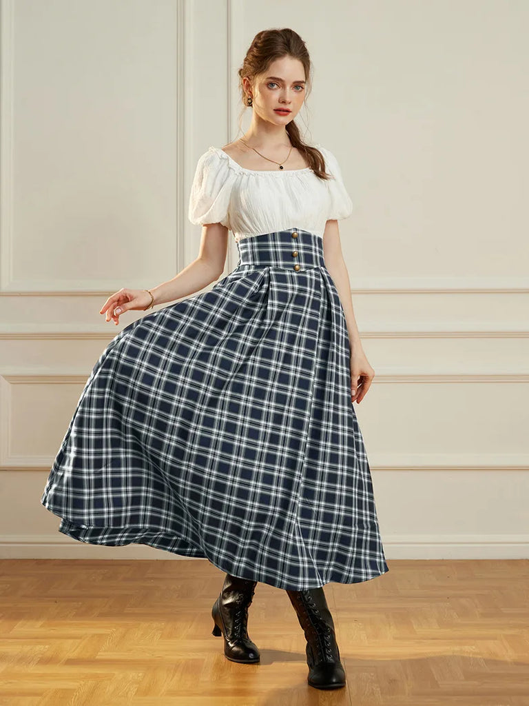 Women Victorian Fashion Swing Skirt Flared Long Maxi Skirt SCARLET DARKNESS