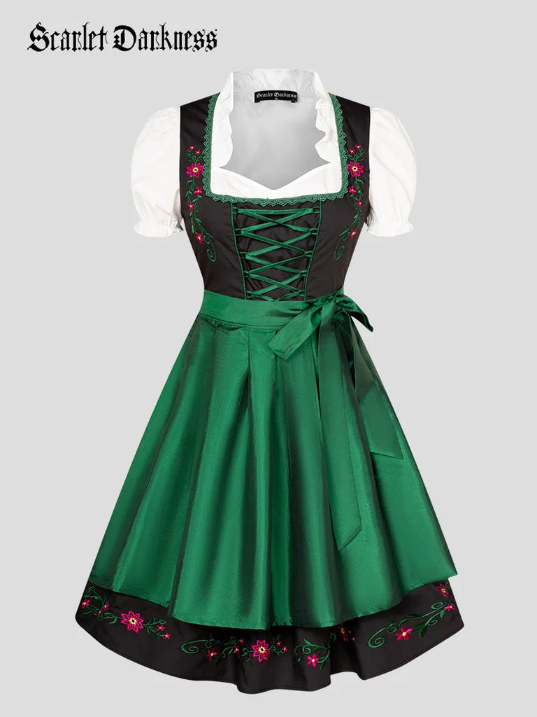 3pcs Set German Bavarian Oktoberfest Costumes SCARLET DARKNESS