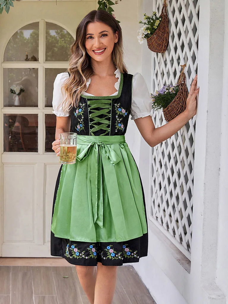 3pcs Set German Bavarian Oktoberfest Costume SCARLET DARKNESS