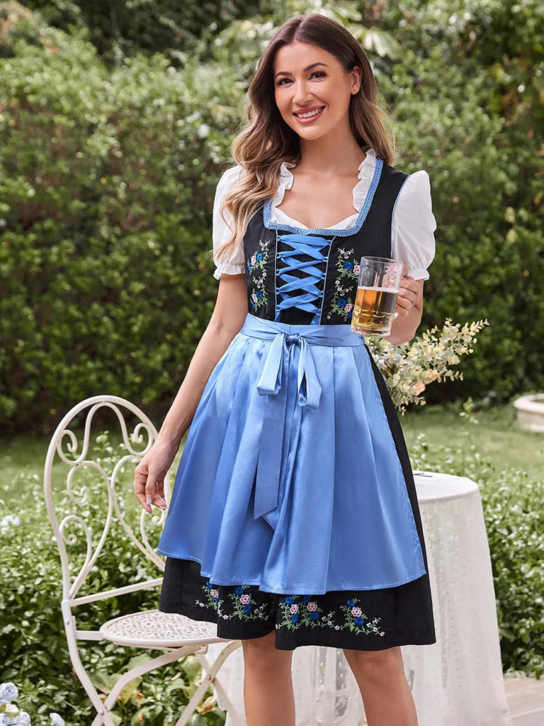 3pcs Set German Bavarian Oktoberfest Costume SCARLET DARKNESS