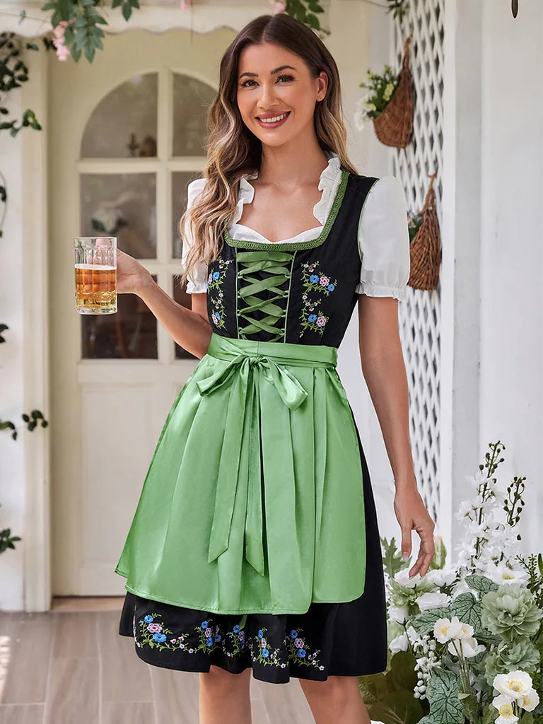 3pcs Set German Bavarian Oktoberfest Costume SCARLET DARKNESS