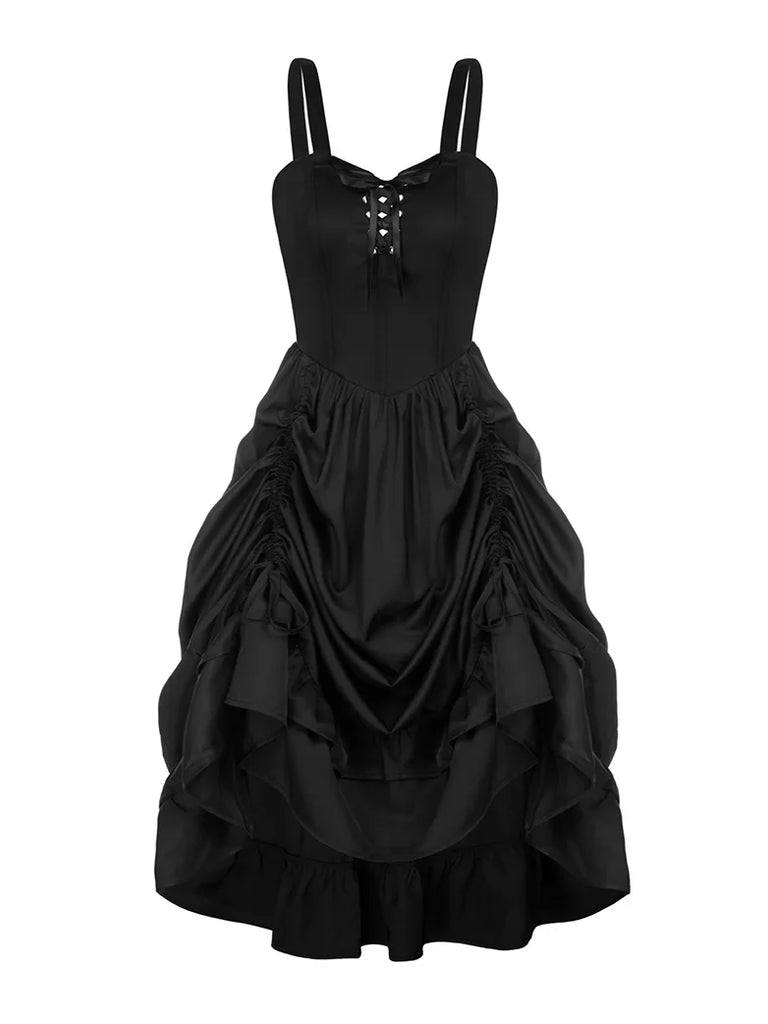 Sexy Cross straps Length Adjustable Swing Dress Bodice with bones SCARLET DARKNESS