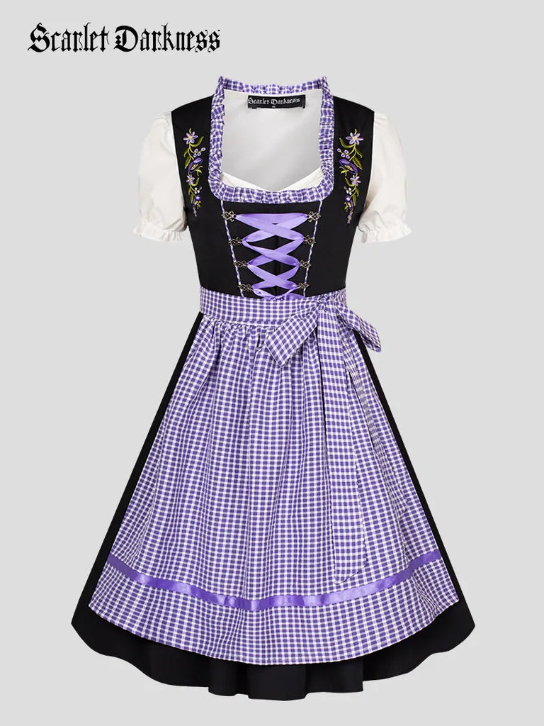 3pcs Set German Bavarian Oktoberfest Costume SCARLET DARKNESS