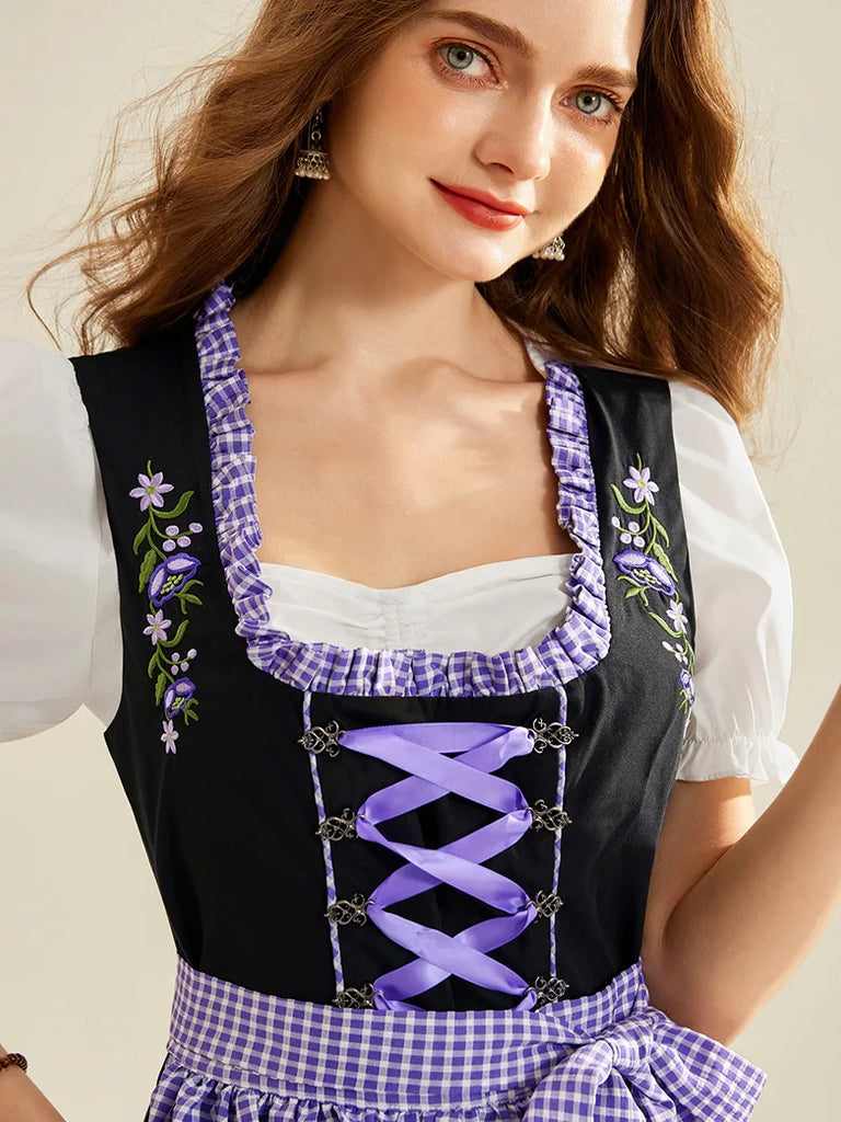 3pcs Set German Bavarian Oktoberfest Costume SCARLET DARKNESS