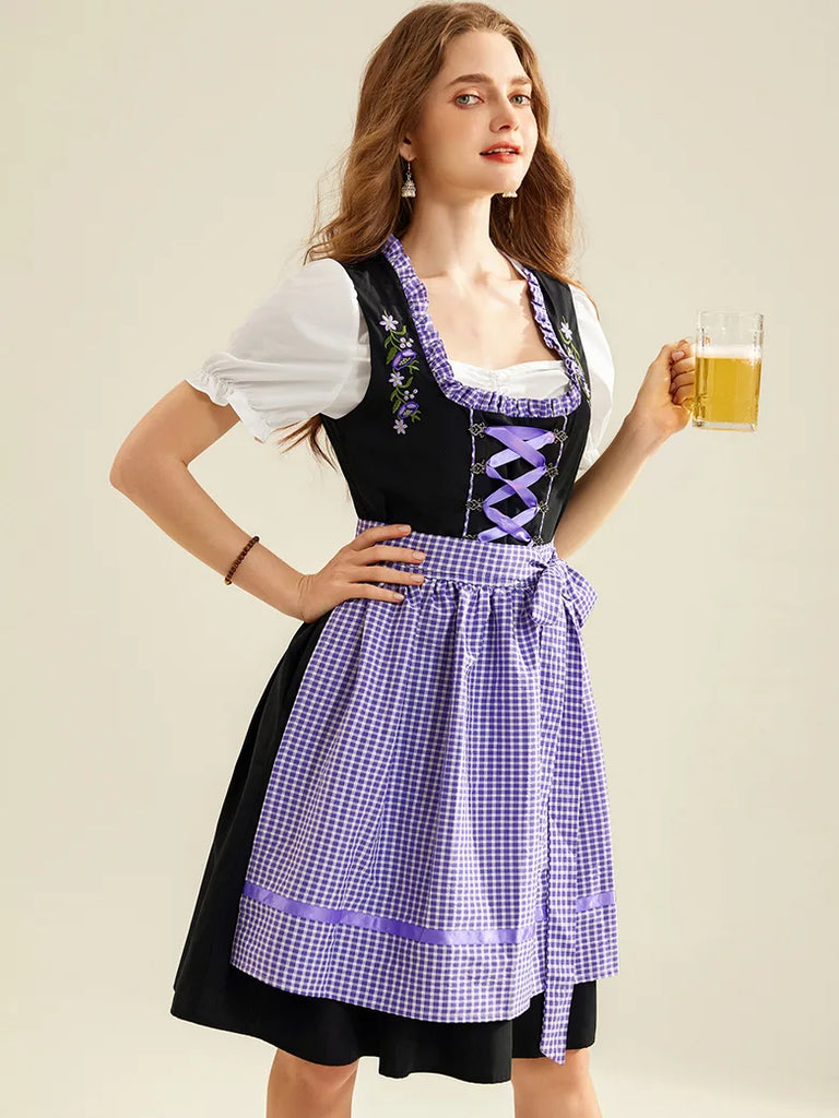 3pcs Set German Bavarian Oktoberfest Costume SCARLET DARKNESS