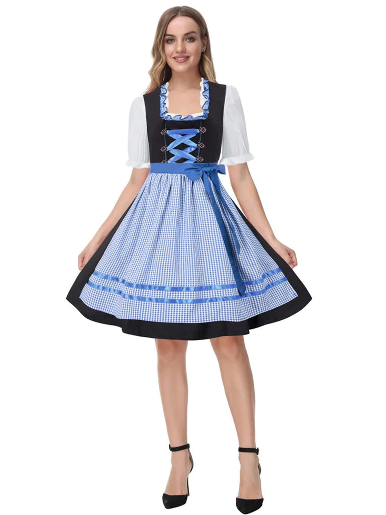 Women Costumes For German Bavarian Oktoberfest 3pc-Set SCARLET DARKNESS