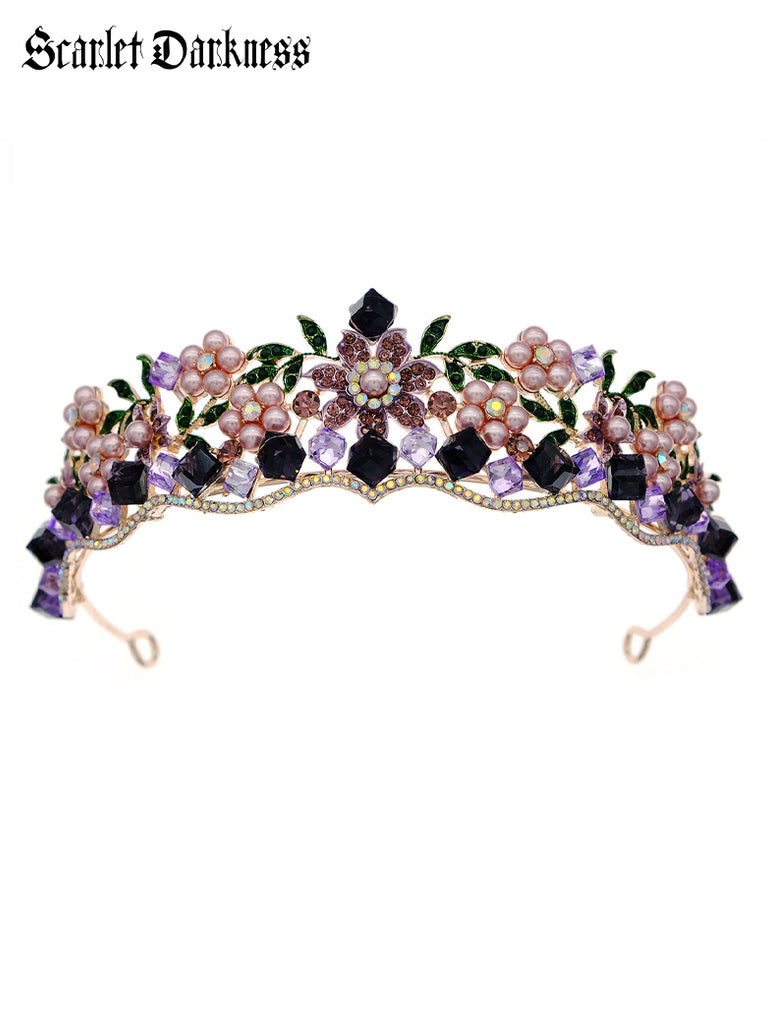 Victoria Crown Purple Forest Headpiece for Princess Queen SCARLET DARKNESS