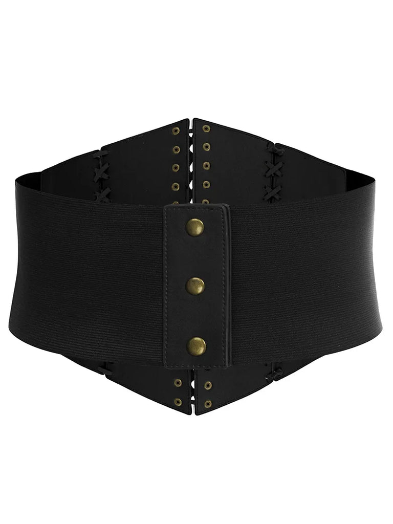 Scarlet Darkness Renaissance Women Stretchy Leather Waist Belt SCARLET DARKNESS